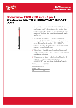 MILWAUKEE TX30 x 90 mm - 1 ks 4932471575 A4 PDF