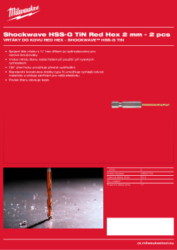 MILWAUKEE HSS-TiN Red Hex 2 mm - 2 ks 48894703 A4 PDF