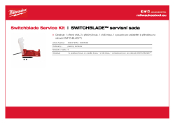 MILWAUKEE SWITCHBLADE™ servisní sada 4932479552 A4 PDF