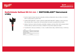 MILWAUKEE Impact Rated Switchblade™ Selfeed Drill Bits 4932479500 A4 PDF