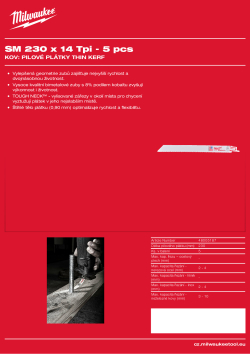 MILWAUKEE Metal: THIN KERF Blades 48005187 A4 PDF