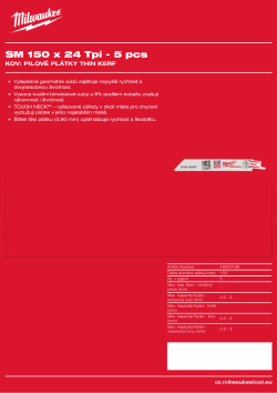 MILWAUKEE Metal: THIN KERF Blades 48005186 A4 PDF