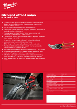 MILWAUKEE Offsetové nůžky na plech 48224532 A4 PDF