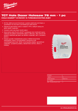 MILWAUKEE Hole Dozer Holesaws with Carbide Teeth 49560734 A4 PDF