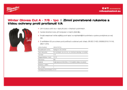 MILWAUKEE Zimní rukavice s třídou ochrany proti proříznutí A - 7/S - 1 ks 4932479704 A4 PDF