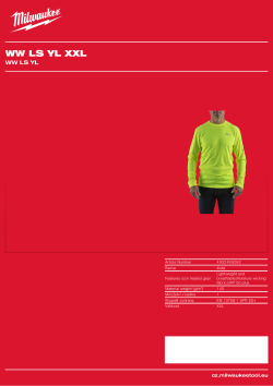 MILWAUKEE Tričko Performance s dlouhým rukávem do teplého počasí žluté 4932493092 A4 PDF