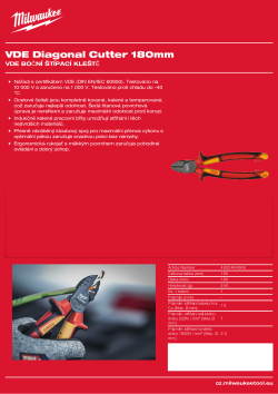 MILWAUKEE VDE boční štípací kleště  180 mm 4932464568 A4 PDF