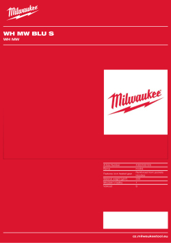 MILWAUKEE Mikina s kapucí střední gramáže modrá 4932493126 A4 PDF