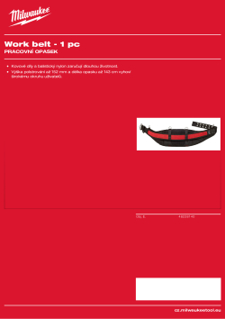 MILWAUKEE Pracovní opasek 48228140 A4 PDF