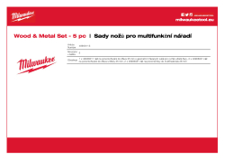MILWAUKEE Sada na dřevo a kov 5 ks 48906115 A4 PDF