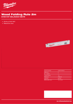 MILWAUKEE Dřevěný skládací metr 4932459302 A4 PDF