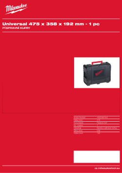 MILWAUKEE Rozměr 2 (dél. x šíř. x výš.) 475 x 358 x 192 mm 4932383162 A4 PDF