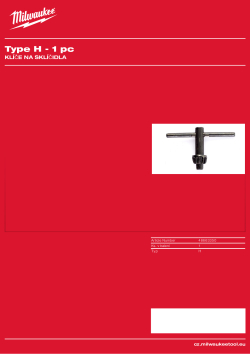 MILWAUKEE Klíč na sklíčidlo. 48663350 A4 PDF