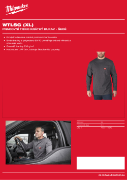 MILWAUKEE Pracovní triko dlouhý rukav - šedé 4933478240 A4 PDF