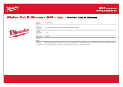 MILWAUKEE Zimní rukavice s tř. B 8/M 1 ks 4932480602 A4 PDF