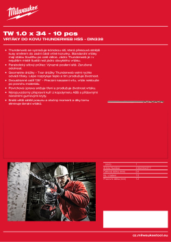 MILWAUKEE HSS-Ground Thunderweb DIN338 Drill bits 4932352377 A4 PDF
