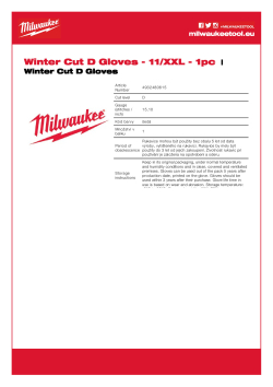 MILWAUKEE Zimní rukavice s tř. D - 11/XXL - 1 ks 4932480615 A4 PDF
