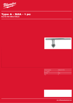 MILWAUKEE Klíč na sklíčidlo 4932221378 A4 PDF