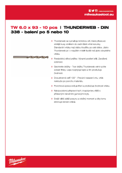 MILWAUKEE HSS-Ground Thunderweb DIN338 Drill bits 4932352390 A4 PDF