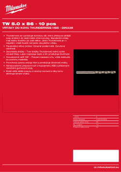 MILWAUKEE HSS-Ground Thunderweb DIN338 Drill bits 4932352388 A4 PDF