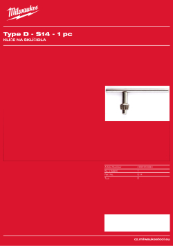 MILWAUKEE Klíč na sklíčidlo. 4932304684 A4 PDF