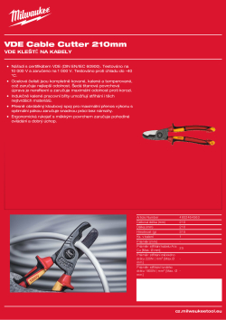 MILWAUKEE VDE kleště na kabely VDE 210 mm 4932464563 A4 PDF