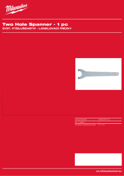 MILWAUKEE Dvouděrový klíč. 4932345712 A4 PDF