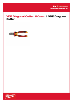 MILWAUKEE VDE boční štípací kleště  160 mm 4932464567 A4 PDF