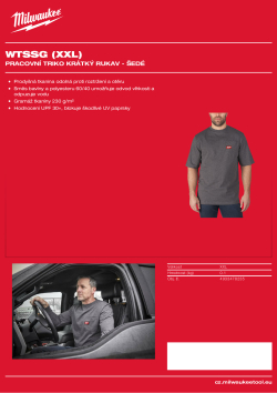 MILWAUKEE Pracovní triko krátký rukav - šedé 4933478235 A4 PDF