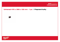 MILWAUKEE Přepravní kufry jsou vybaveny sponami a pěnovou vložkou.  Rozměr 1 (dél. x šíř. x výš.) 475 x 358 x 132 mm 4932378986 A4 PDF