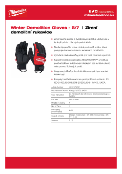 MILWAUKEE Zimní demoliční rukavice - S/7 - 1 ks 4932479731 A4 PDF