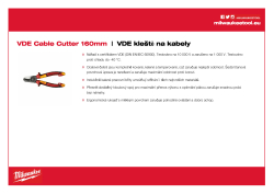 MILWAUKEE VDE kleště na kabely VDE 160 mm 4932464562 A4 PDF
