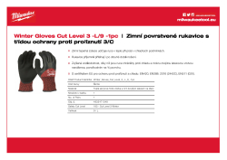 MILWAUKEE Zimní rukavice s třídou ochrany proti proříznutí C - L/ 9 - 1ks 4932471348 A4 PDF