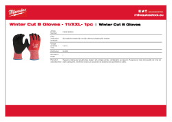 MILWAUKEE Zimní rukavice s tř. B 11/XXL 1 ks 4932480605 A4 PDF