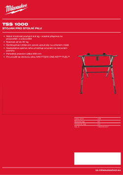 MILWAUKEE Sotjan pro stolní pilu 1m 4933464227 A4 PDF