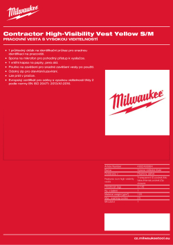 MILWAUKEE Pracovní vesta s vysokou viditelností žlutá S/M 4932493994 A4 PDF