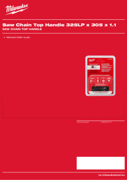 MILWAUKEE 30 cm/ 12˝ pilový řetěz 0,325˝ x 1,1 mm 4932480177 A4 PDF