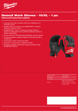 MILWAUKEE Pracovní rukavice DemoX 10/XL 4932498489 A4 PDF