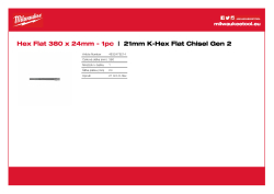 MILWAUKEE Plochý sekáč s upínací stopkou Hex 21 mm 4932479214 A4 PDF