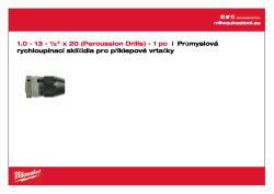 MILWAUKEE Průmyslové bezklíčové sklíčidlo pro síťové vrtačky 4932364266 A4 PDF