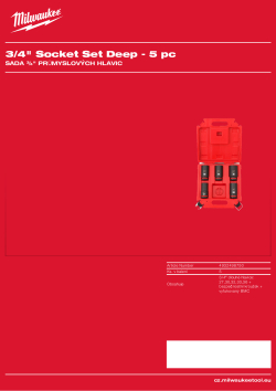 MILWAUKEE Sada ¾" průmyslových hlavic 5 ks 4932498750 A4 PDF