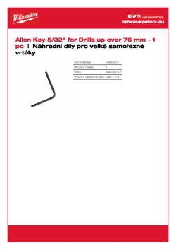 MILWAUKEE Klíč imbus 5/32″ 49960070 A4 PDF