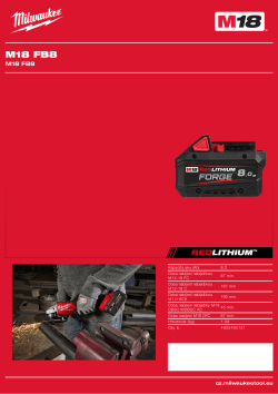 MILWAUKEE M18™ FORGE™ akumulátor 8.0 Ah 4932492131 A4 PDF