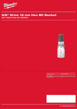 MILWAUKEE ⅜″ šestihranný nástrčný klíč 12 mm 4932480839 A4 PDF