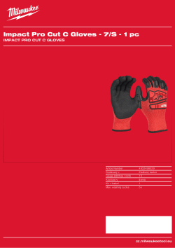 MILWAUKEE Rukavice Impact Pro tř. C 7/S 4932498529 A4 PDF