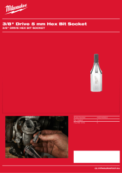 MILWAUKEE ⅜″ šestihranný nástrčný klíč 5 mm 4932480832 A4 PDF