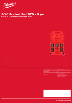 MILWAUKEE Sada ¾" průmyslových hlavic 5 ks 4932498749 A4 PDF