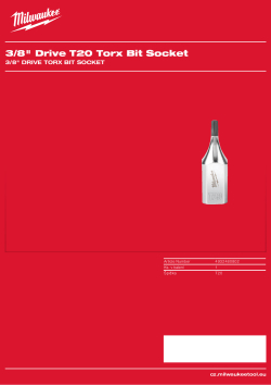 MILWAUKEE ⅜″ nástrčný klíč torx T20 4932480802 A4 PDF