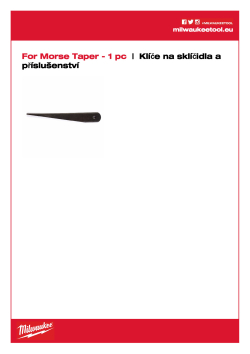 MILWAUKEE Vyhazovací klín DIN 317 rozměr 3 4932604226 A4 PDF