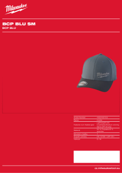 MILWAUKEE Baseballová kšiltovka Performance modrá 4932493105 A4 PDF